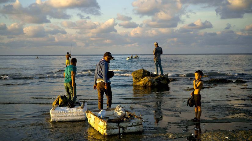 Kuba, rybári, rybolov, rybárčenie, more,...