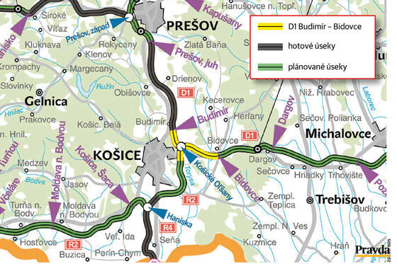 Prvá fáza košického obchvatu na diaľnici D1 v...