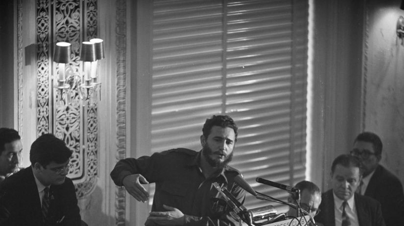 Na archívnej snímke z 20. apríla 1959 Fidel...