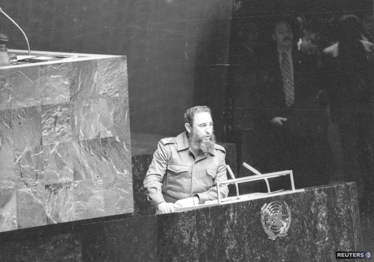 Niekdajší kubánsky prezident Fidel Castro...