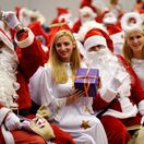 Santa Claus, Vianoce, anjel, darček
