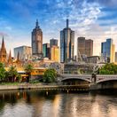 Melbourne, Austrália, mesto, mrakodrapy, rieka, most