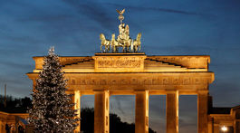 Berlín, Vianoce, stromček, Brandenburská brána