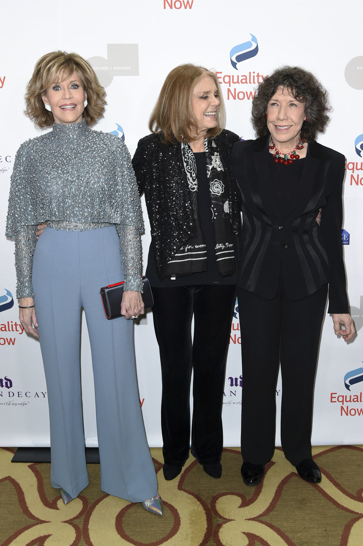 Zľava: Jane Fonda, Gloria Steinem a Lily Tomlin...