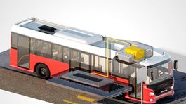 Scania testuje bezdrôtové dobíjanie hybridných autobusov
