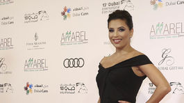 Herečka Eva Longoria na akcii Global Gift Foundation Gala v Dubaji. 