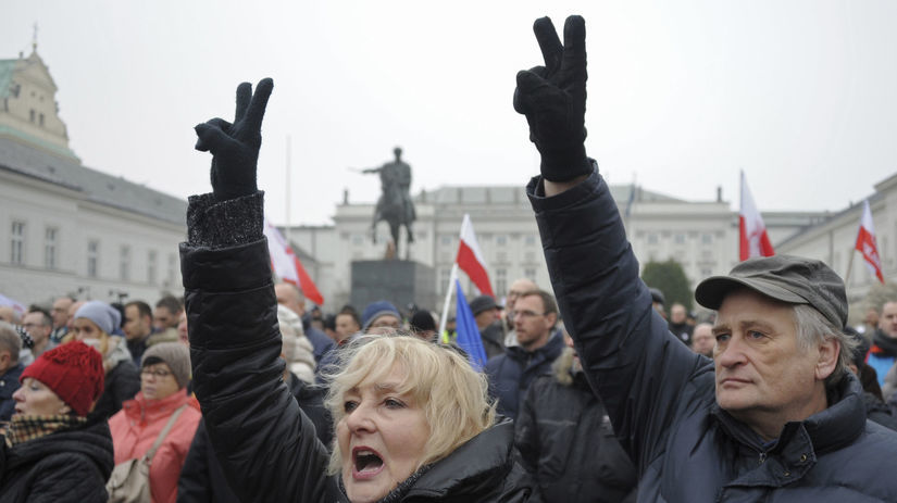 poľsko, varšava, protest,