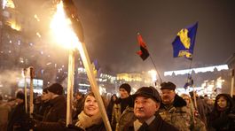 Nacionalisti v Kyjeve oslavovali narodeniny Stepana Banderu