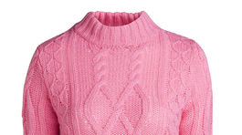 Ružový dámsky sveter so vzorom Lindex - cena 25,95 eura.