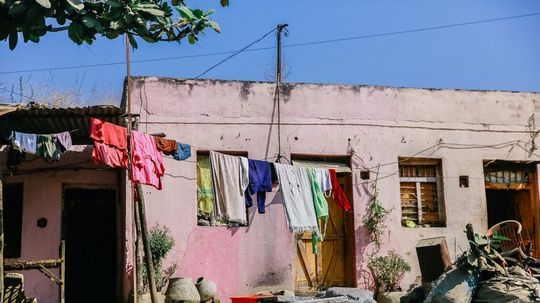 Dom na indickom vidieku.