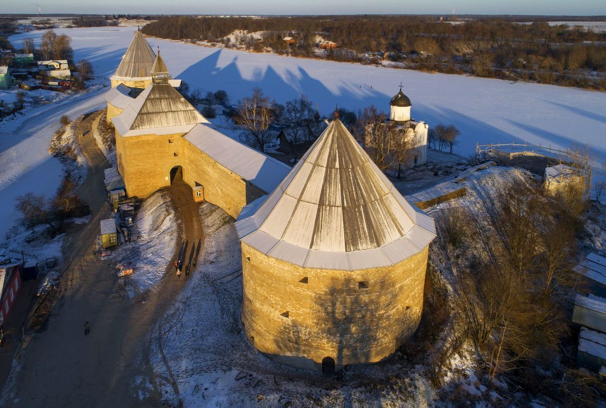 hrad, zámok, zima, sneh, Rusko