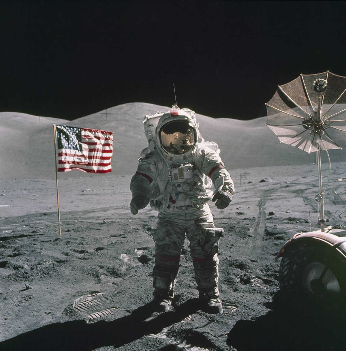 Eugene Cernan na Mesiaci 13. decembra 1972.