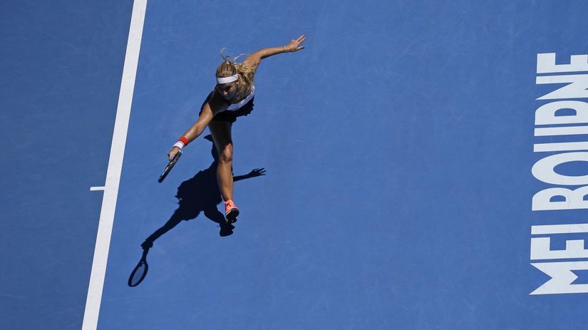 Dominika Cibulková počas jednej z výmen v...