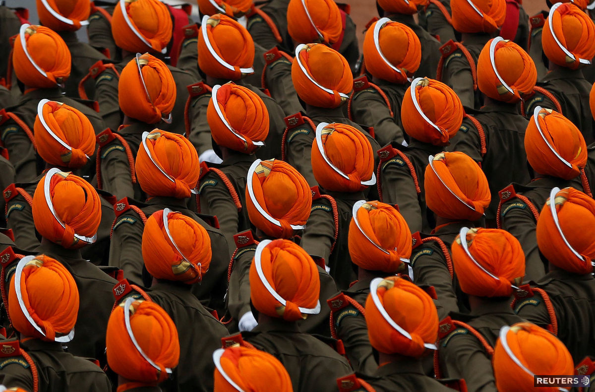 India, vojaci, armáda, pluk, turbany