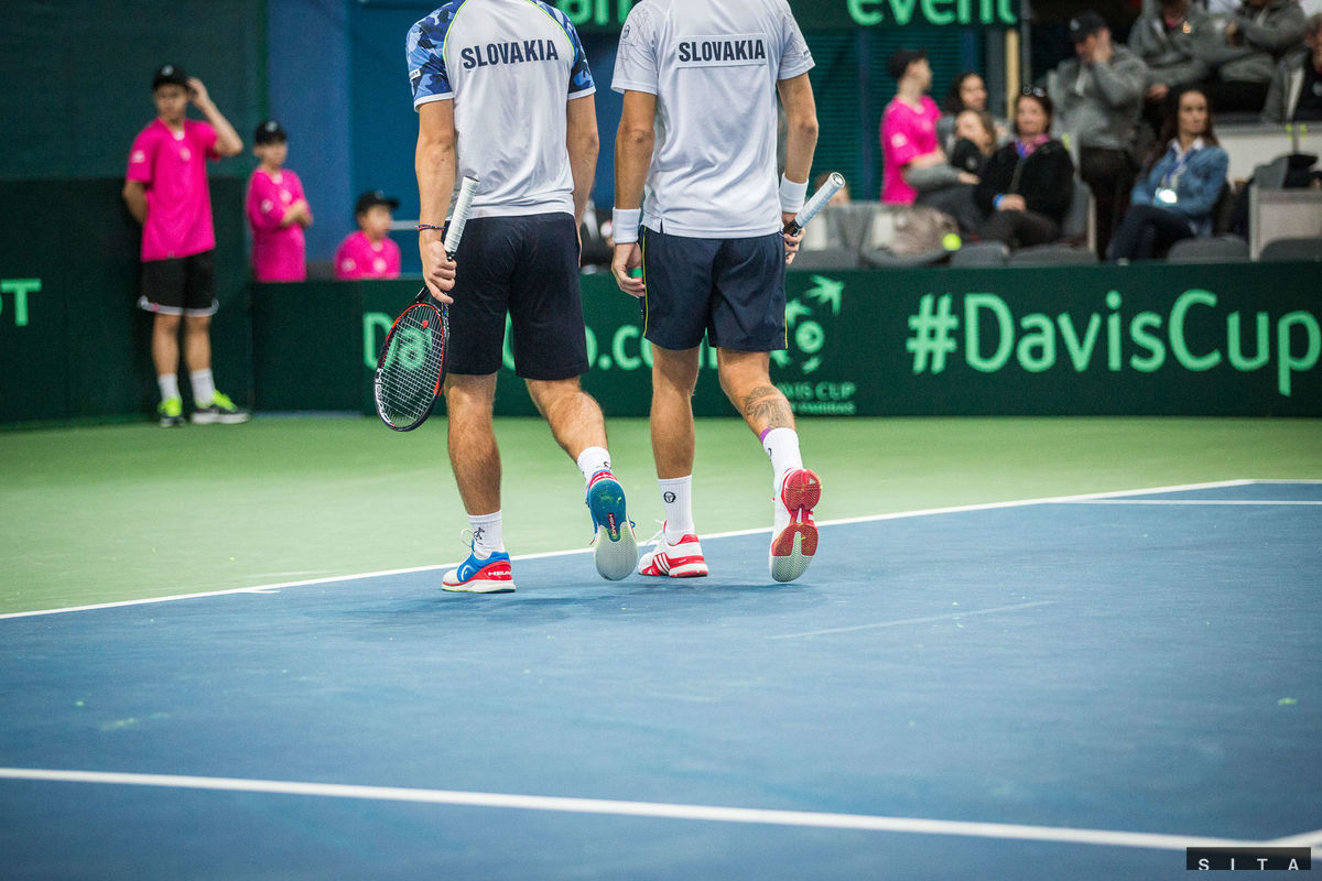 Slovenská dvojica Andrej Martin a Martin Kližan...
