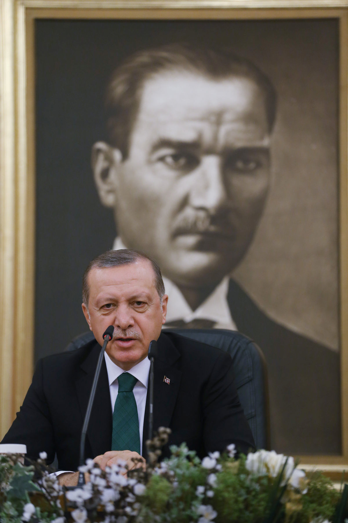 Prezident Tayyip Erdogan presadzujúci...