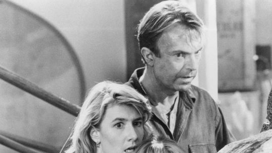 Rok 1993: Herečka Laura Dern a Sam Neill na...