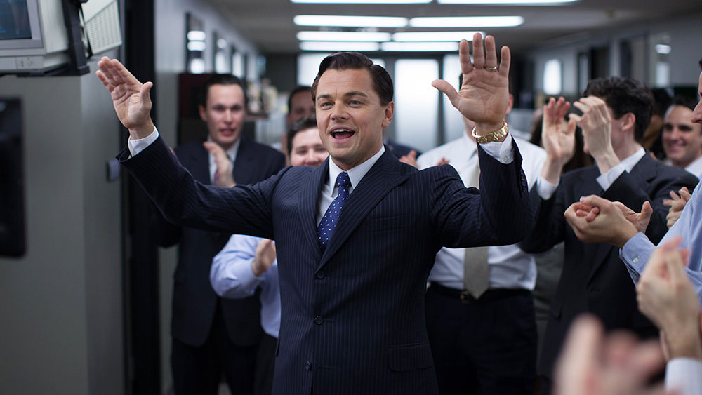 Leonardo DiCaprio vo filme Vlk z Wall Street...