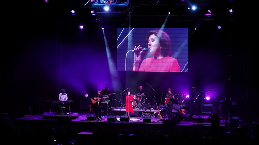 Marie Rottrová počas vystúpenia v Bratislave vo...