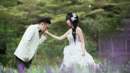 Taiwan, svadba, pár,