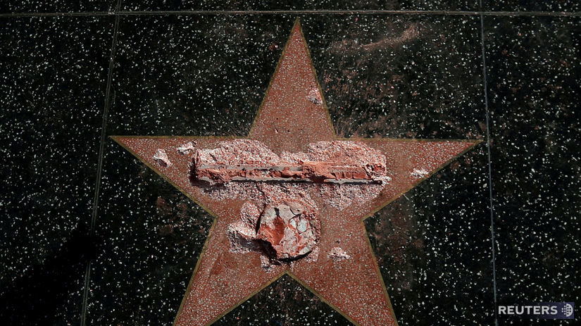 hviezda, Hollywood, Donald Trump, chodník slávy