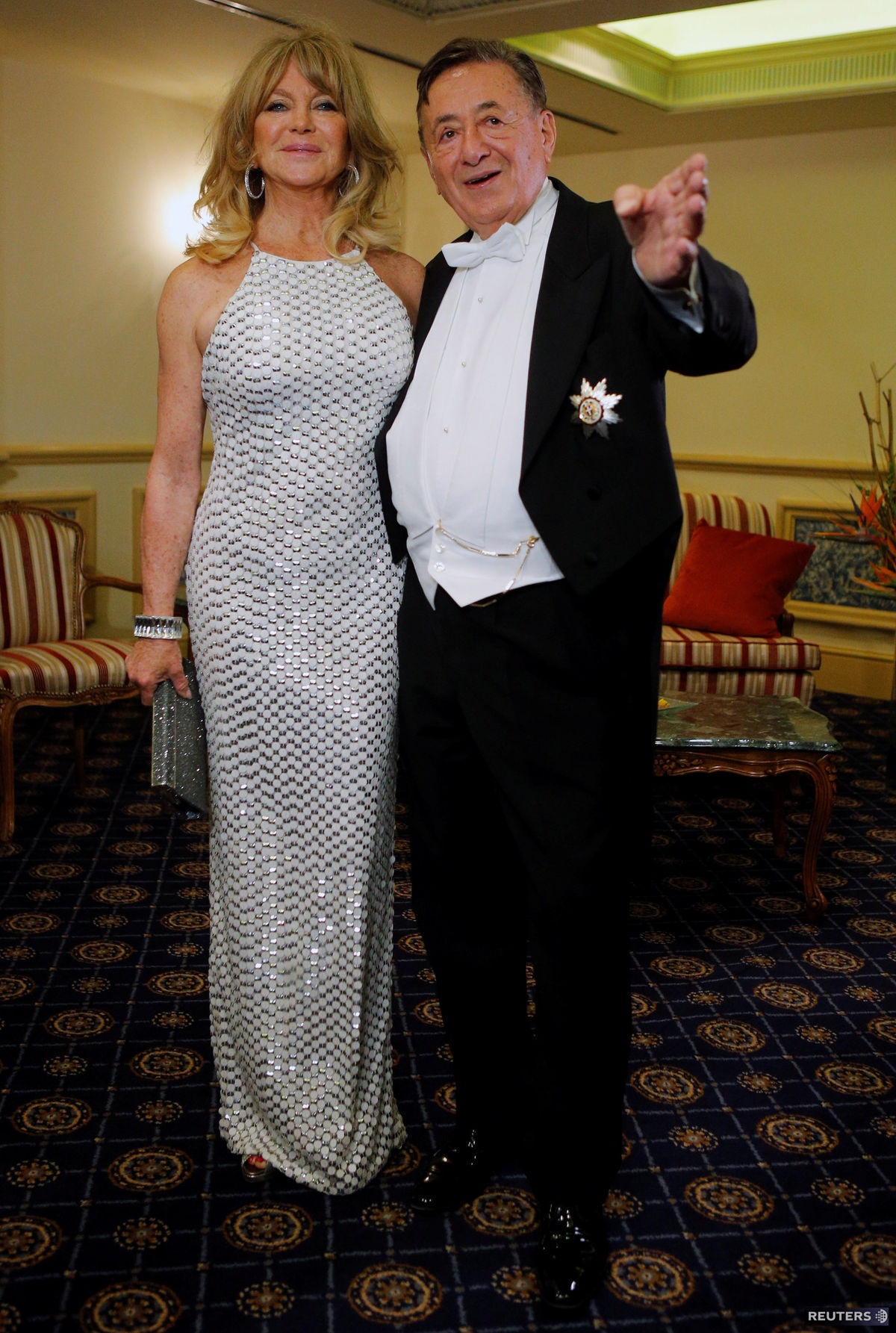 Goldie Hawn a Richard Lugner prichádzajú na...