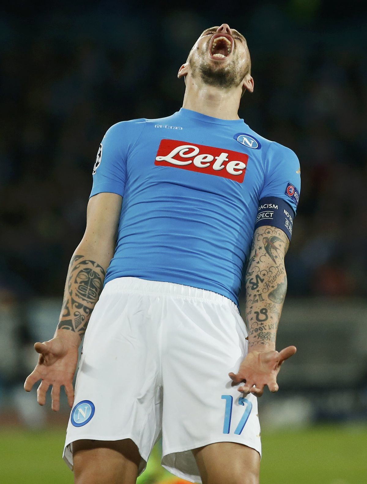 Marek Hamšík sa raduje po prvom góle Neapolu....
