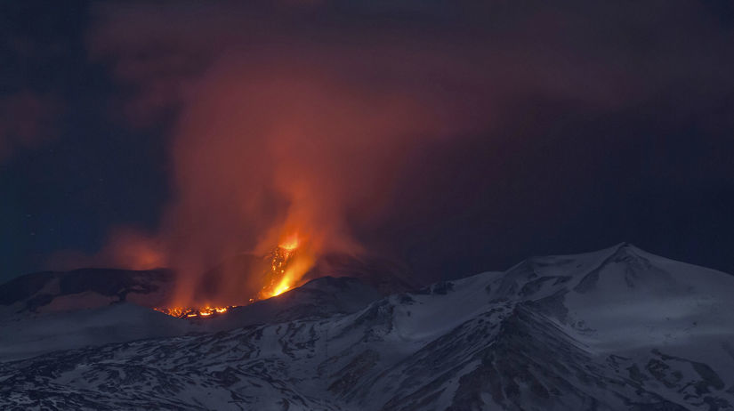 Etna, vulkán, sopka, Taliansko, láva,
