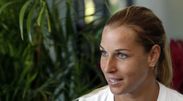Dominika Cibulková počas rozhovoru pre médiá v...