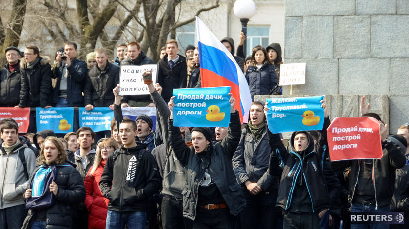 Protest proti korupcii vo Vladivostoku.