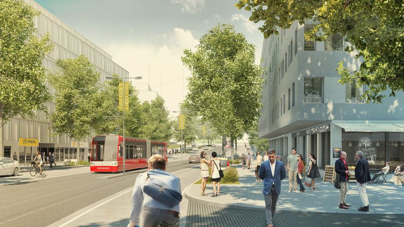 Vizualizácia budúcej električkovej trate.