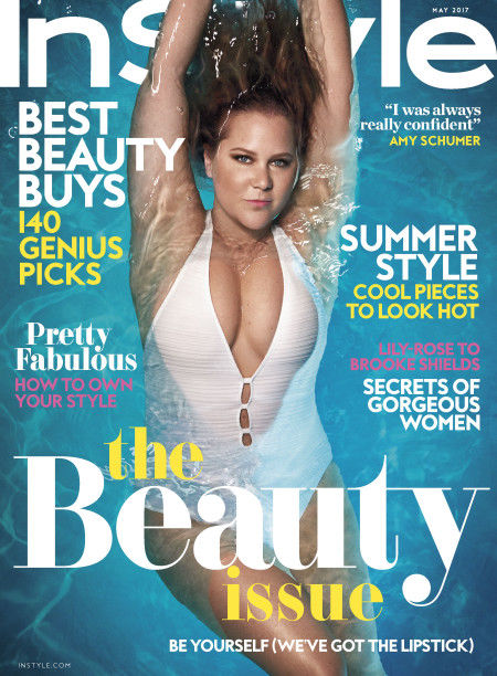 Herečka Amy Schumer na titulnej strane magazínu...