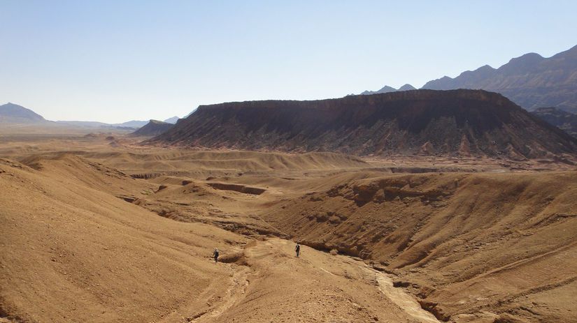 Vstup do kermanských druhohôr v Iráne.