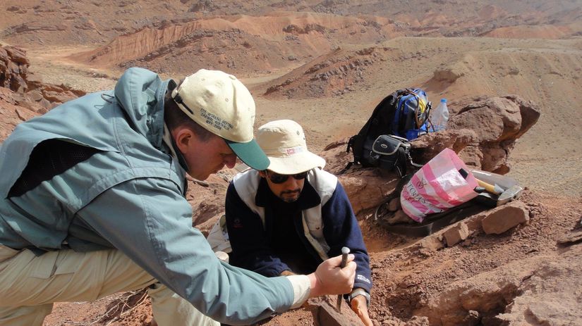 Pri práci v teréne.