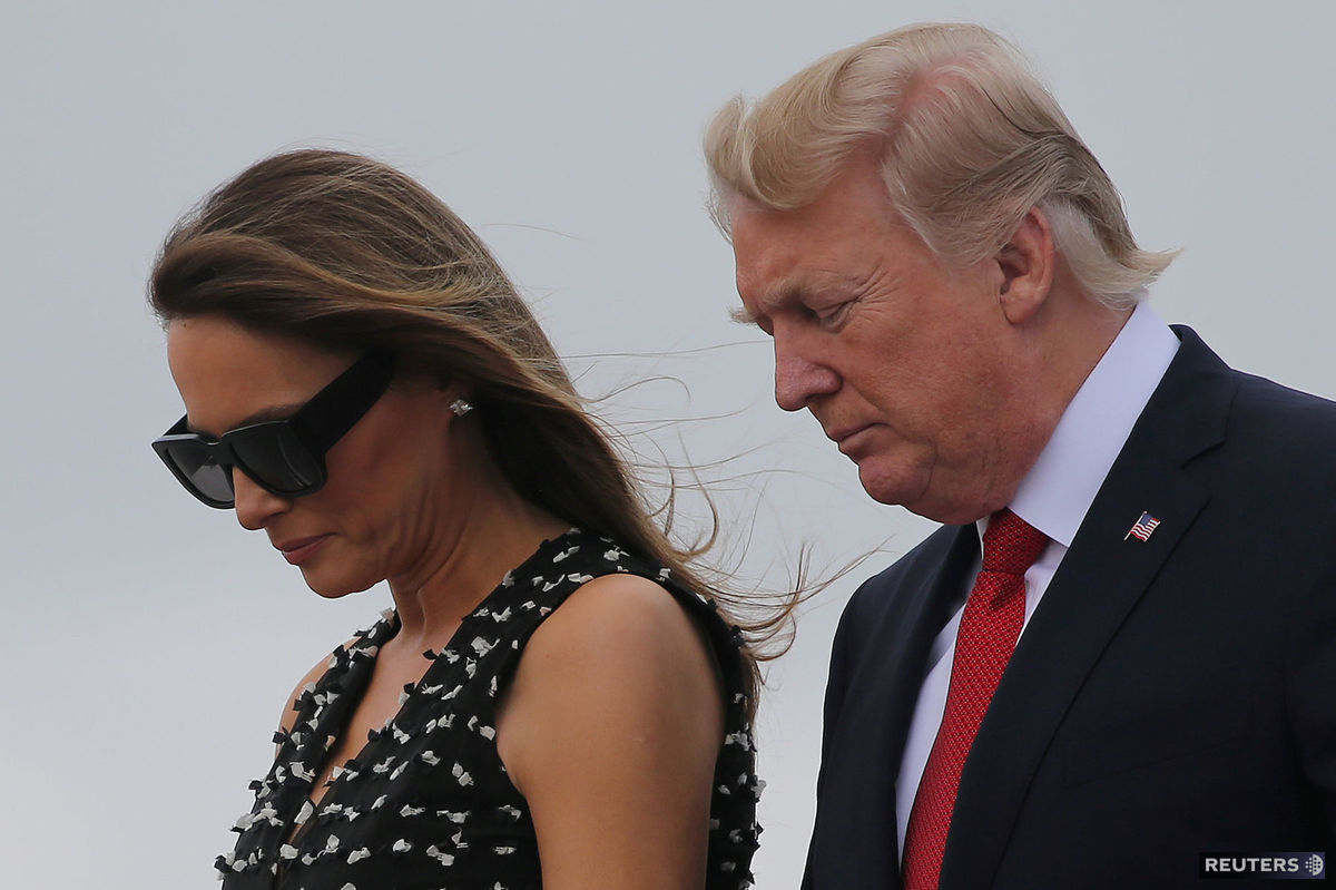 Americký prezident Donald Trump s manželkou...