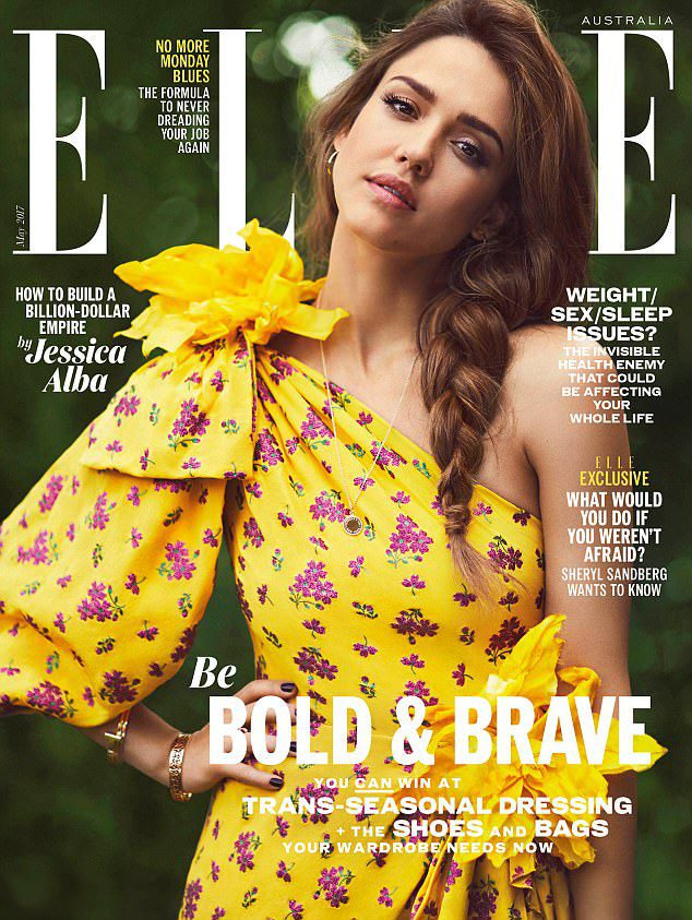 Jessica Alba na titulke austrálskej Elle.
