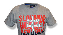 Šedé tričko Slovakia hockey republic