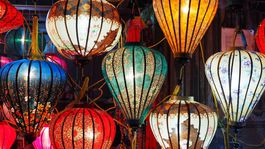 Vietnam, lampióny, balóny, svetlo