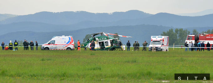 Miesto pádu policajného vrtuľníka Bell 429 vo...