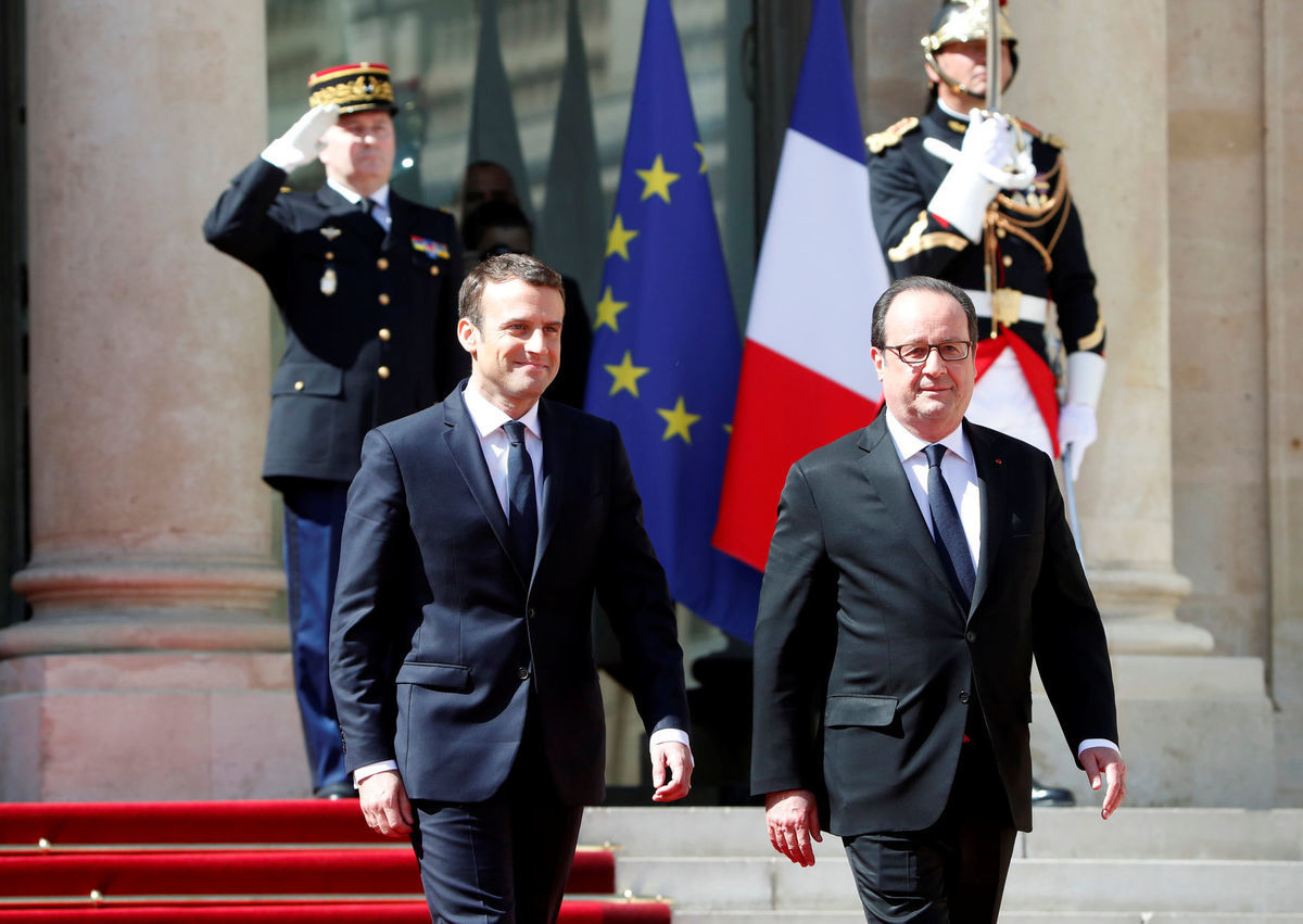 Nový francúzsky prezident Emmanuel Macron...