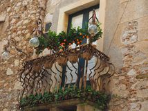 Sicília, Taliansko, balkón, mandarínky