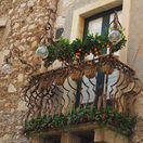 Sicília, Taliansko, balkón, mandarínky