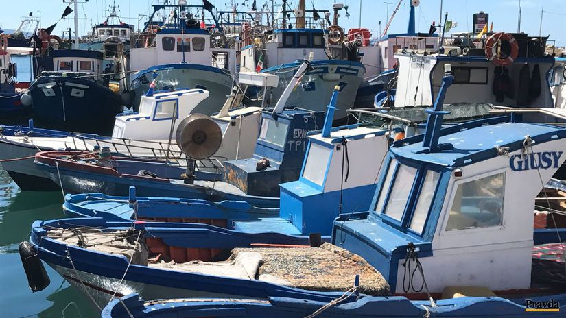 Prístav v Trapani.