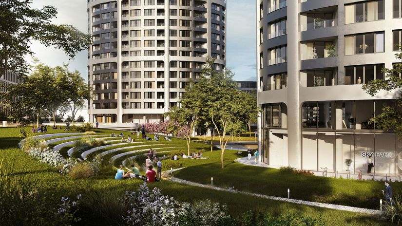 Súčasťou projektu je aj mestský park.