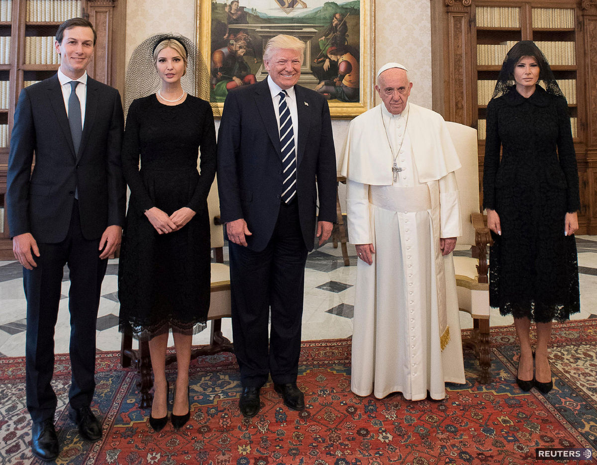 Donald Trump, Melania Trumpová, Ivanka Trumpová, pápež František, Vatikán
