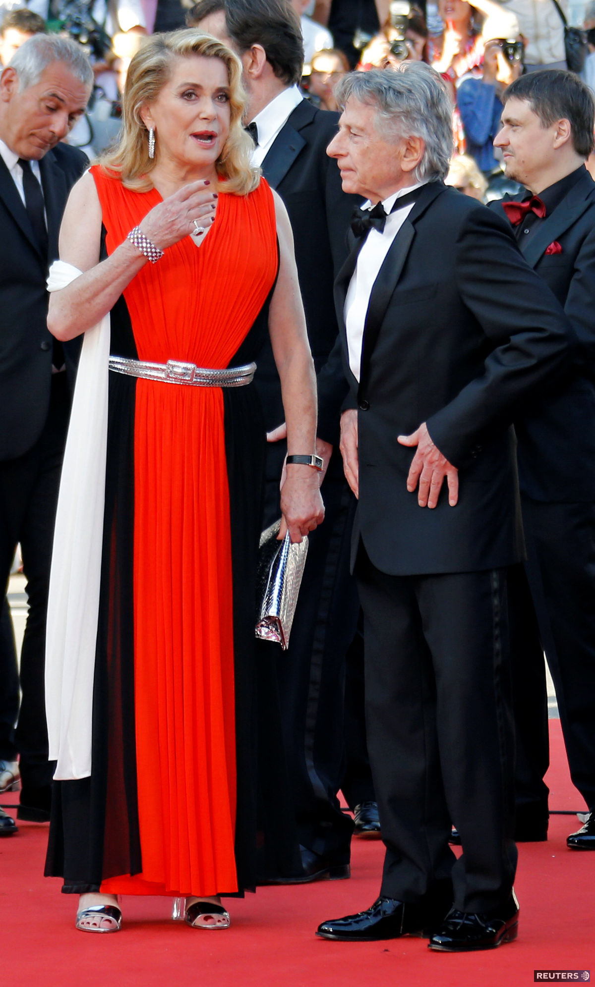 Roman Polanski a Catherine Deneuve v Cannes.
