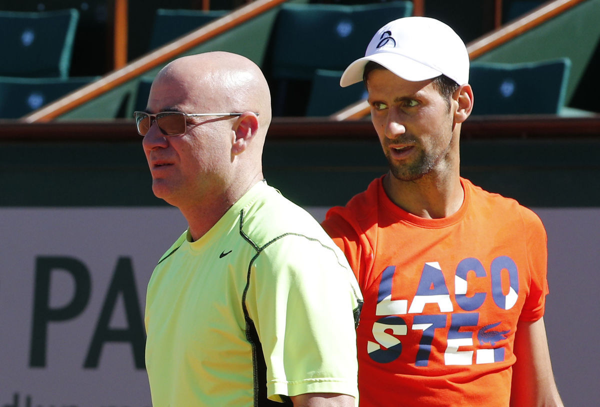 Andre Agassi a Novak Djokovič.