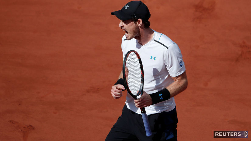 Andy Murray počas štvrťfinále Roland Garros 2017.
