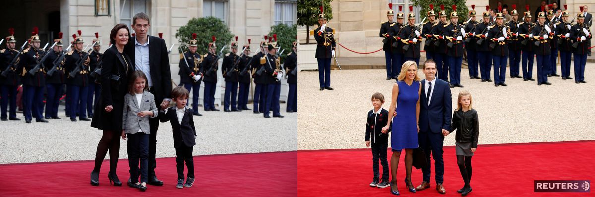Vnúčatá francúzskeho prezidentského páru, vľavo...