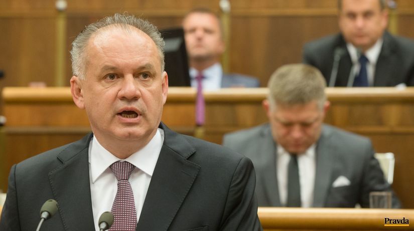 Prezident Andrej Kiska počas vystúpenia so...